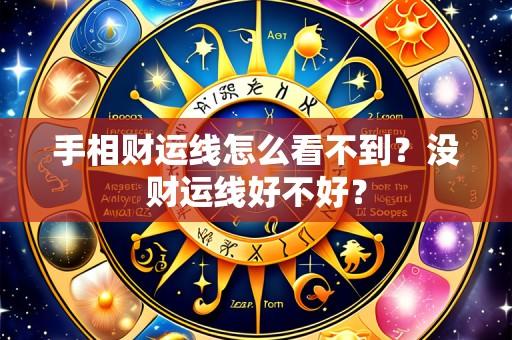 手相财运线怎么看不到?没财运线好不好?