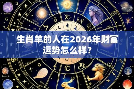 生肖羊的人在2026年财富运势怎么样?