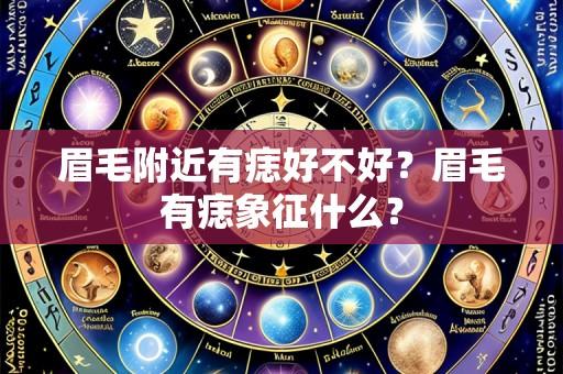 眉毛附近有痣好不好?眉毛有痣象征什么?
