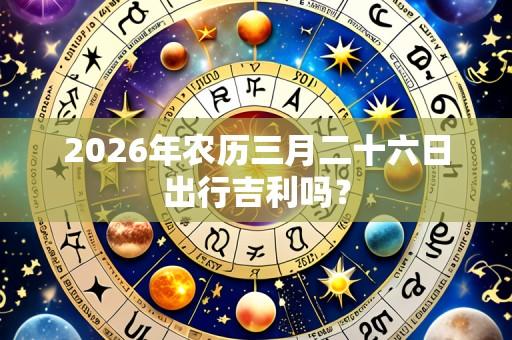 2026年农历三月二十六日出行吉利吗?
