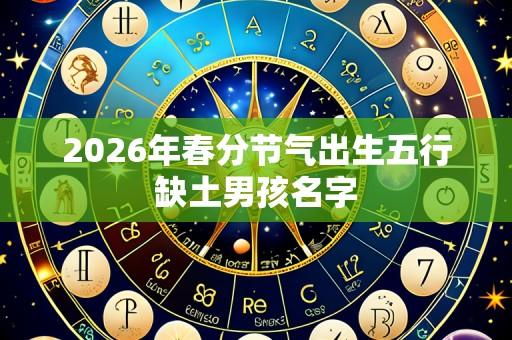 2026年春分节气出生五行缺土男孩名字
