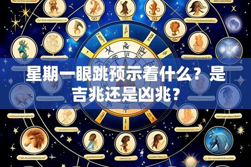 星期一眼跳预示着什么？是吉兆还是凶兆？