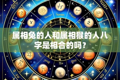 属相兔的人和属相猴的人八字是相合的吗？