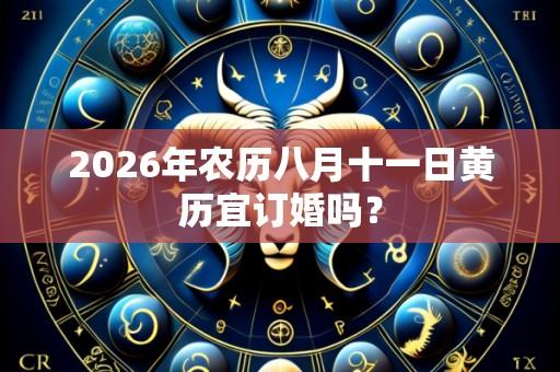 2026年农历八月十一日黄历宜订婚吗?