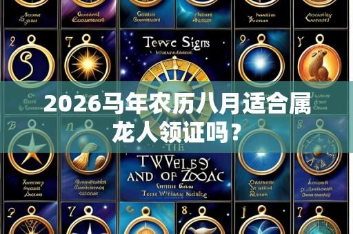 2026马年农历八月适合属龙人领证吗？