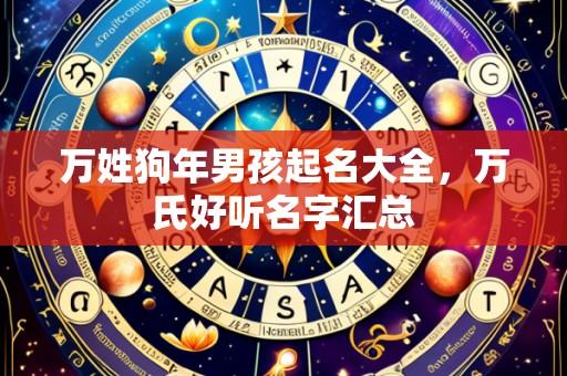 万姓狗年男孩起名大全,万氏好听名字汇总