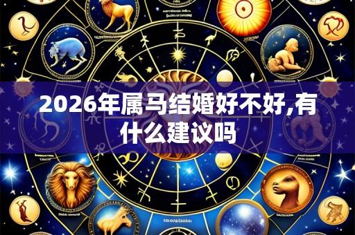 2026年属马结婚好不好,有什么建议吗