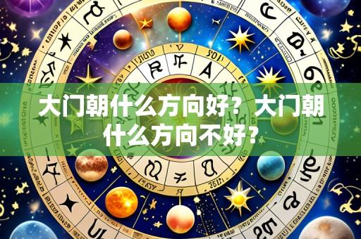 大门朝什么方向好?大门朝什么方向不好?
