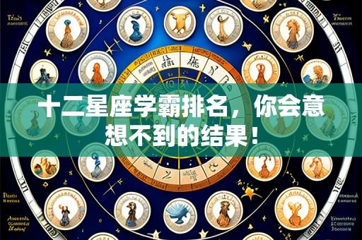 十二星座学霸排名,你会意想不到的结果!