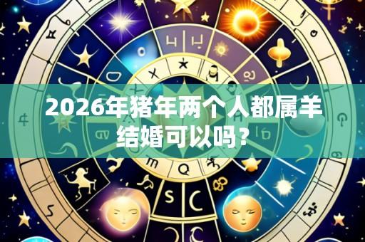 2026年猪年两个人都属羊结婚可以吗?