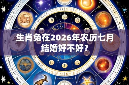 生肖兔在2026年农历七月结婚好不好?