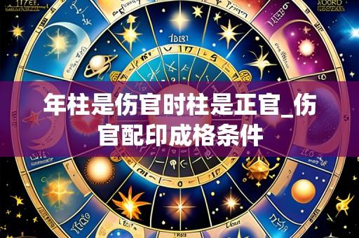 年柱是伤官时柱是正官_伤官配印成格条件