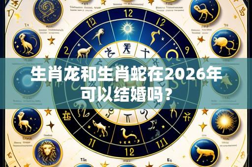 生肖龙和生肖蛇在2026年可以结婚吗?