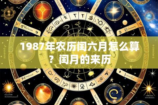 1987年农历闰六月怎么算?闰月的来历