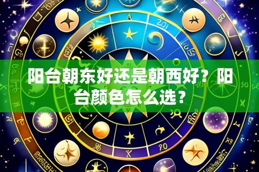 阳台朝东好还是朝西好？阳台颜色怎么选？
