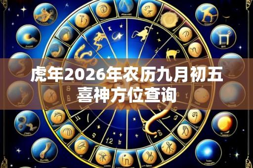 虎年2026年农历九月初五喜神方位查询