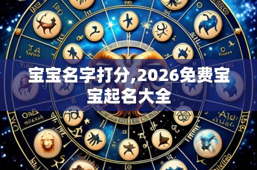 宝宝名字打分,2026免费宝宝起名大全