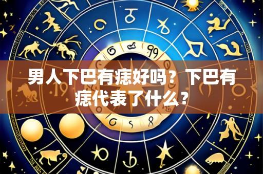 男人下巴有痣好吗?下巴有痣代表了什么?