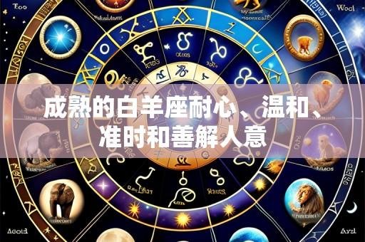成熟的白羊座耐心、温和、准时和善解人意
