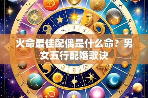 火命最佳配偶是什么命?男女五行配婚歌诀