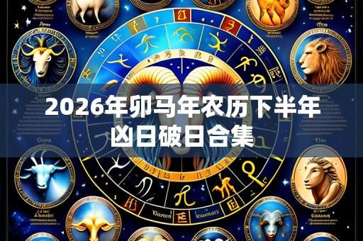 2026年卯马年农历下半年凶日破日合集