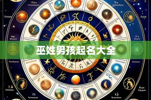 巫姓男孩起名大全