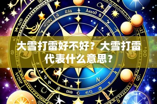 大雪打雷好不好？大雪打雷代表什么意思？