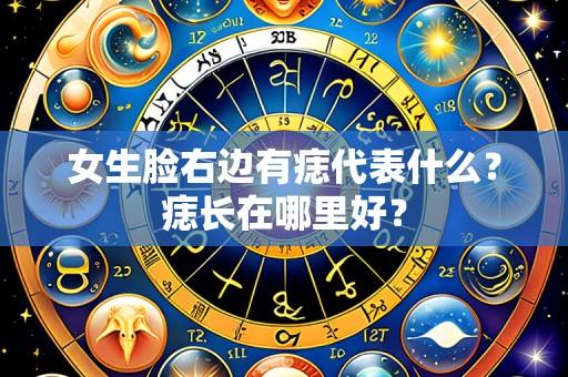女生脸右边有痣代表什么?痣长在哪里好?