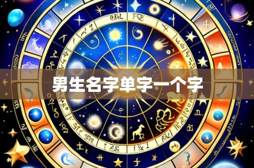 男生名字单字一个字