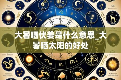 大暑晒伏姜是什么意思_大暑晒太阳的好处