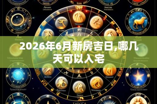 2026年6月新房吉日,哪几天可以入宅