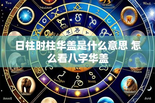 日柱时柱华盖是什么意思 怎么看八字华盖