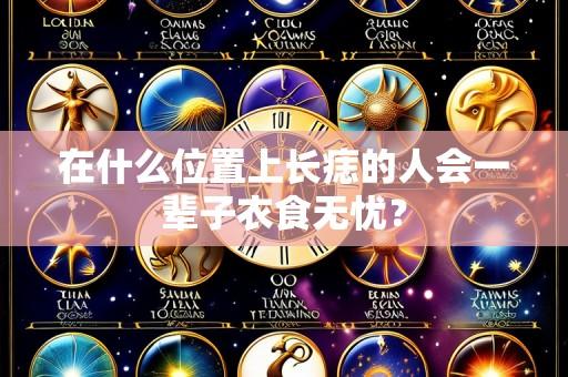 在什么位置上长痣的人会一辈子衣食无忧？