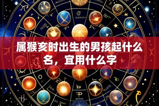 属猴亥时出生的男孩起什么名,宜用什么字