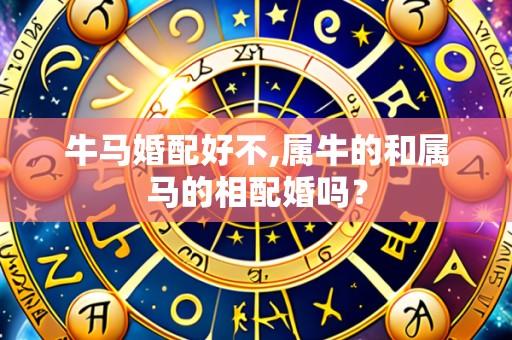 牛马婚配好不,属牛的和属马的相配婚吗?