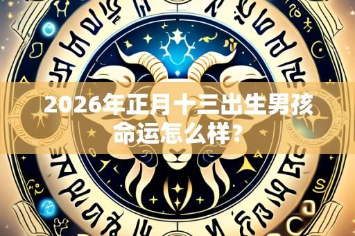 2026年正月十三出生男孩命运怎么样？