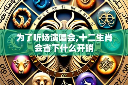 为了听场演唱会,十二生肖会省下什么开销
