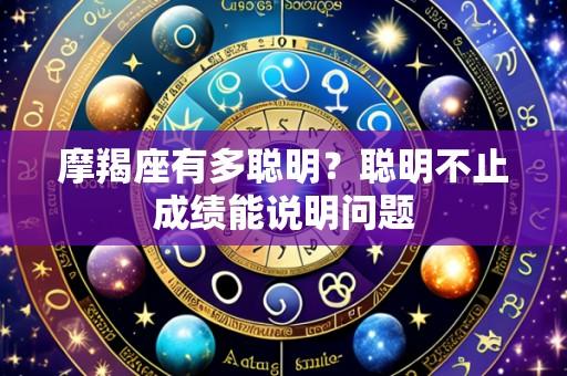 摩羯座有多聪明?聪明不止成绩能说明问题