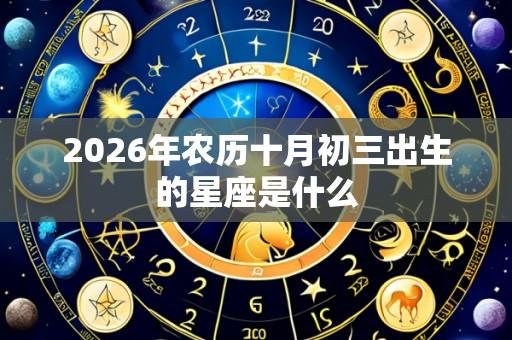 2026年农历十月初三出生的星座是什么