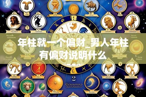 年柱就一个偏财_男人年柱有偏财说明什么