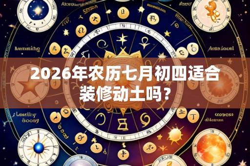 2026年农历七月初四适合装修动土吗?