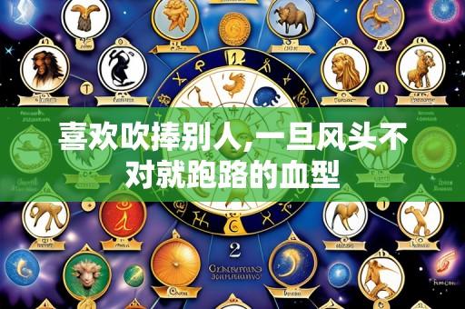 喜欢吹捧别人,一旦风头不对就跑路的血型