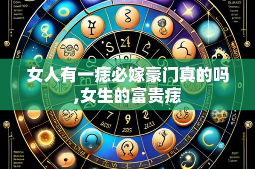 女人有一痣必嫁豪门真的吗,女生的富贵痣