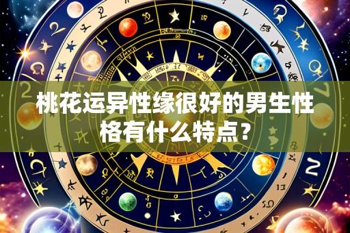 桃花运异性缘很好的男生性格有什么特点？