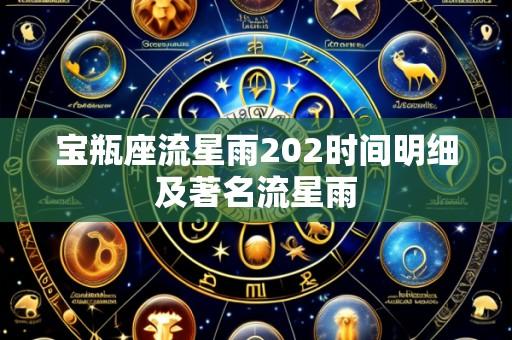 宝瓶座流星雨202时间明细及著名流星雨