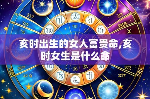 亥时出生的女人富贵命,亥时女生是什么命