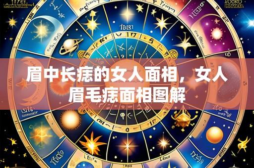 眉中长痣的女人面相,女人眉毛痣面相图解