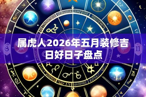 属虎人2026年五月装修吉日好日子盘点