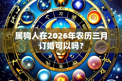 属狗人在2026年农历三月订婚可以吗?