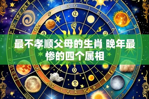 最不孝顺父母的生肖 晚年最惨的四个属相